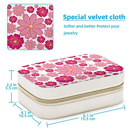 Boîte à bijoux portable rose : rangez vos bagues sans nœuds - 5