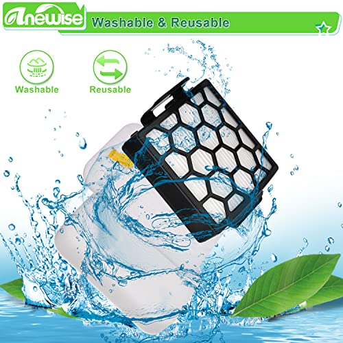 Image of ZU102 ZU55 Filter for Shark Navigator NV181 Rotator ZU81 Upright Vacuum | for Shark Navigator Swivel Pet Pro ZU62 ZU60 NV150 NV151 NV251 NV255 ZU100, 2+6 Filter Replacement, Part 1238FT60 & 1239FT60