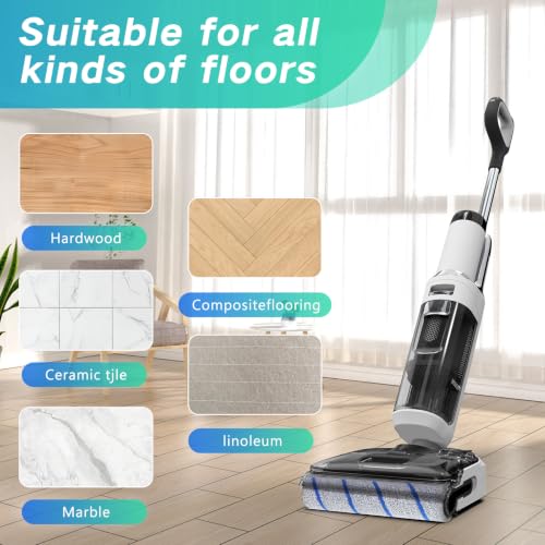 Image of Stretch S6 Roller Brush and Filters Replacement Parts | for Tineco Floor One S7 Stretch Ultra Cordless Wet Dry Vacuum Cleaner- 3 Odor Resistant Roller Brushes + 3 HEPA Filters
