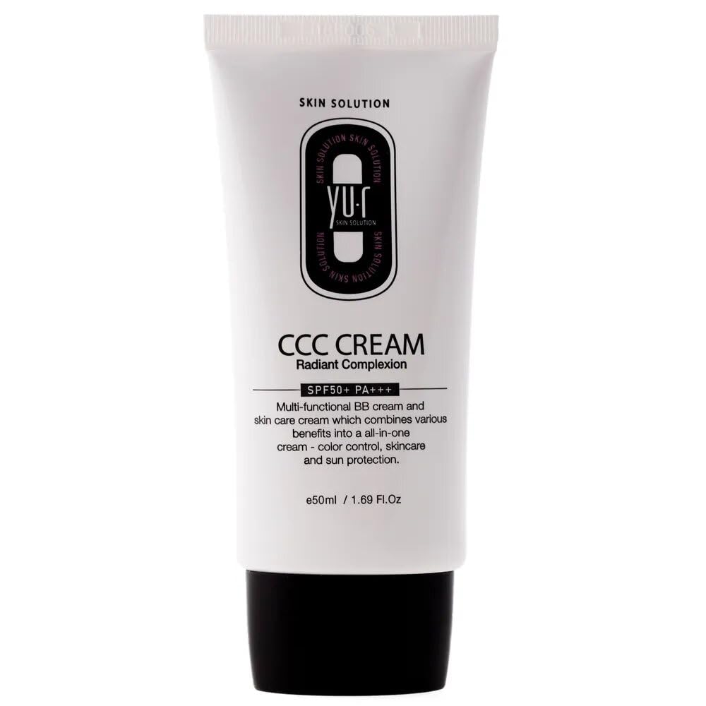 Yu.r CCC Cream SPF50+ PA+++ – 3-in-1 CC Cream mit UV-Schutz, Feuchtigkeit & natürlicher Tönung für alle Hauttypen, 50 ml (medium)