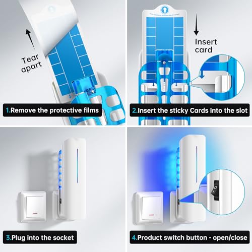 BURLAN Flying Insect Trap, Plug-in Fruit Fly Trap Indoor 9W Night UV Light - image 8
