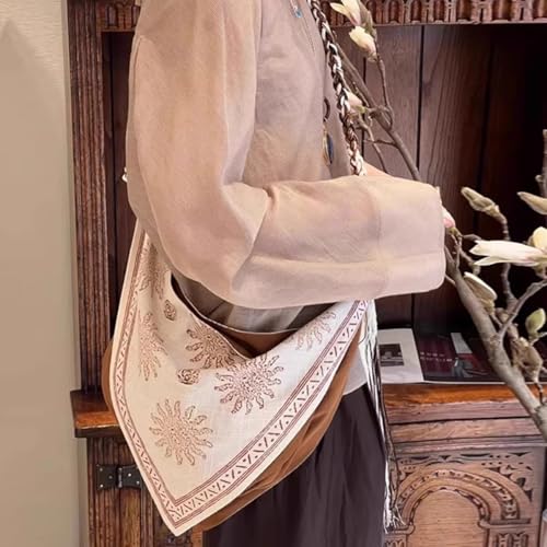 Women's Unique Boho Summer Bag,Bohemian Crossbody Tote Bags,Chic Shoulder Handbag for Beach Travel Vacation Shopping3