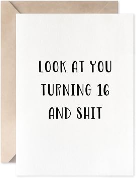 MAGJUCHE 16th Birthday Card Funny For Boys Or Girls, Turning 16 Birthday Card For Son, Daughter Or Friend