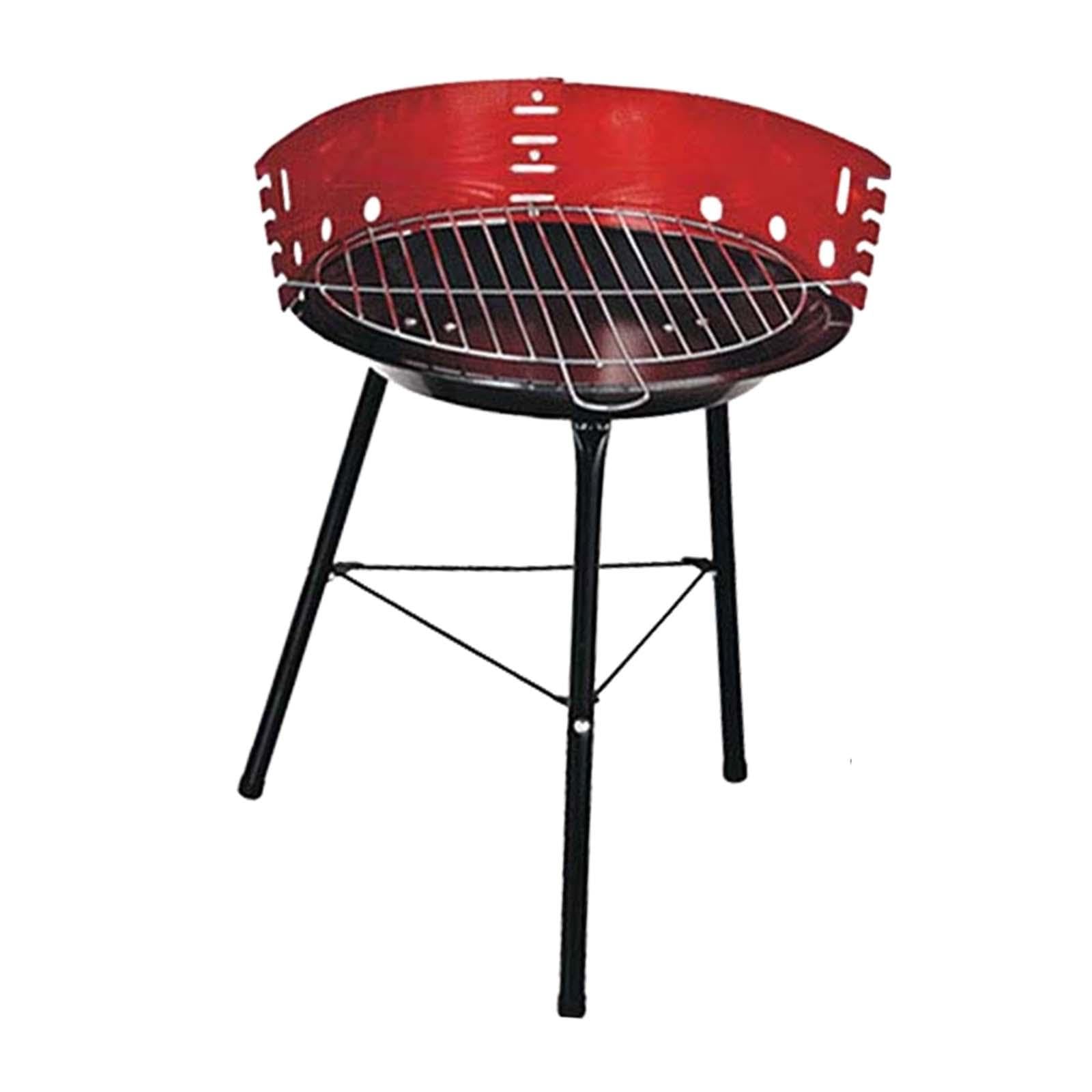Barbecue à charbon compact avec trépied amovible et cuisinière portable tout-en-un