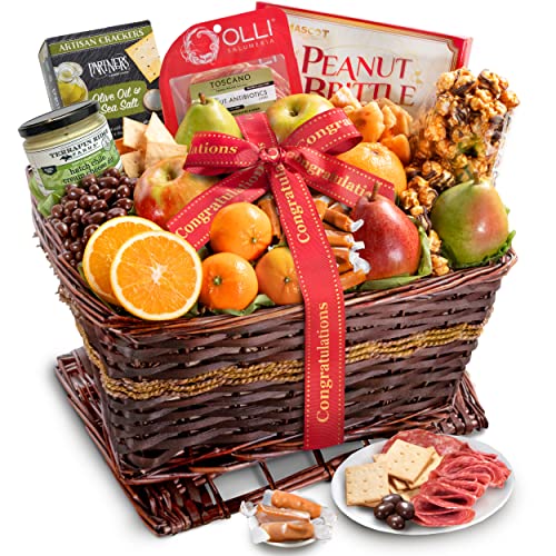 Congratulations Grand Fruit Gourmet And Snacks Basket #TOP15