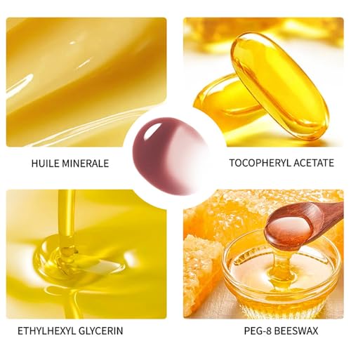 Image of Berry Mauve Honey Butter Lip Stain Tinted Lip Gloss,Shine Moisturizing Plumper Liquid Lipstick for Women,Natural Nourishing Hydrating Lip Balm for Dry Lips,Lightweight Lip Liner Care Makeup #12