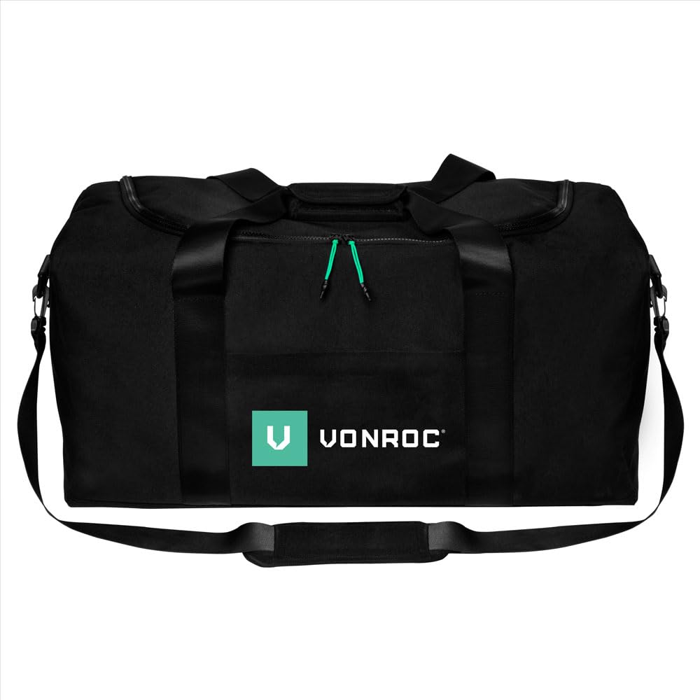 VONROC Werkzeugsatz/Maschinen-set VPower 20V – Werkzeugtasche inkl.: Akkuschlagbohrer, Multiwerkzeug, Stichsäge, Kreissäge, Säbelsäge, Arbeitsleuchte 2 x 4.0Ah Akku und Schnellladegerät