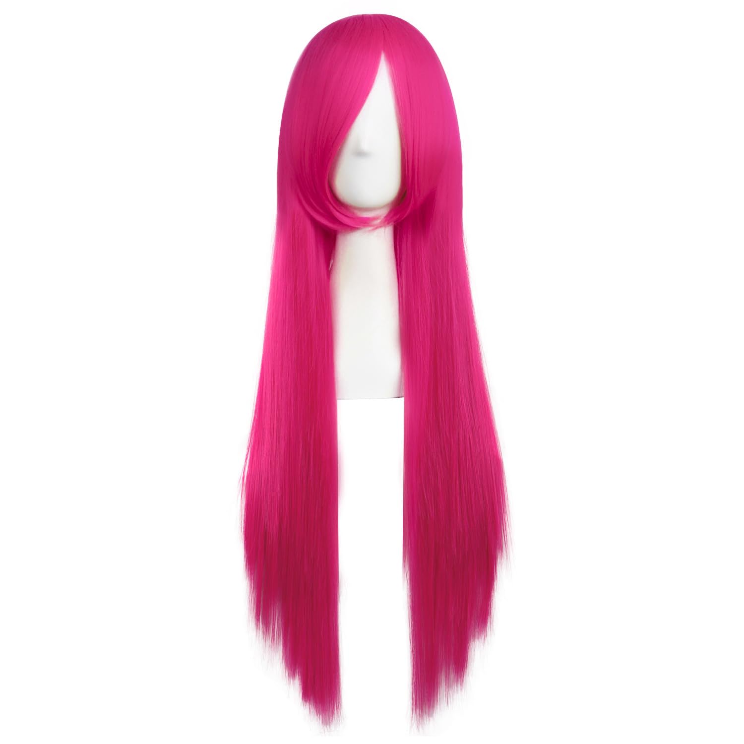 MapofBeauty 32 Inch/80 cm Long Straight Anime Costume Cosplay Wig Party Wig (Hot Pink)