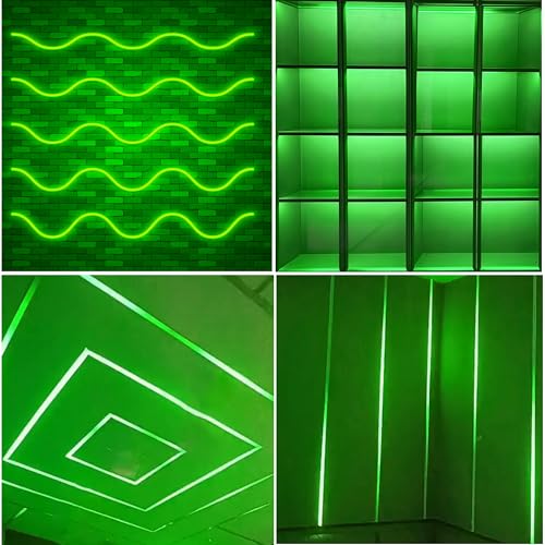 Image of 5V 8mm Width USB COB LED Strip Lights,Green,320LEDs /M,8W /M,CRI90,16.4FT /5M,Electroplated Double-Sided Panel Light Strip,Waterproof IP20,Flexible Strip for Indoor Decoration