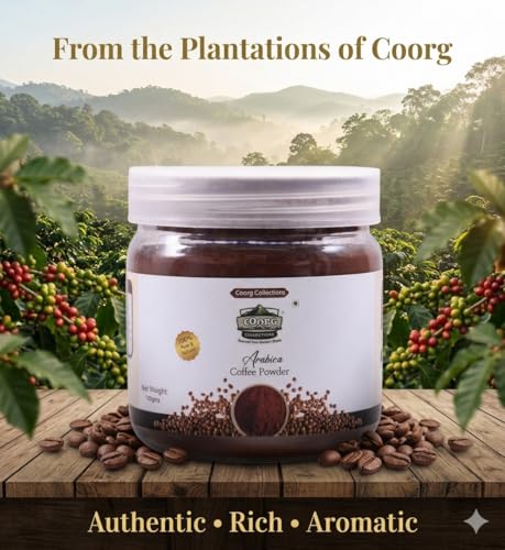 Image of Coorg Collections Arabica Coffee | 100% Pure Single-Origin Medium Roast | Freshly Roasted, Instant & Filter Coffee With Smooth, Rich Aroma & Balanced Bold Flavor | Versatile Brewing Experience - 300GM