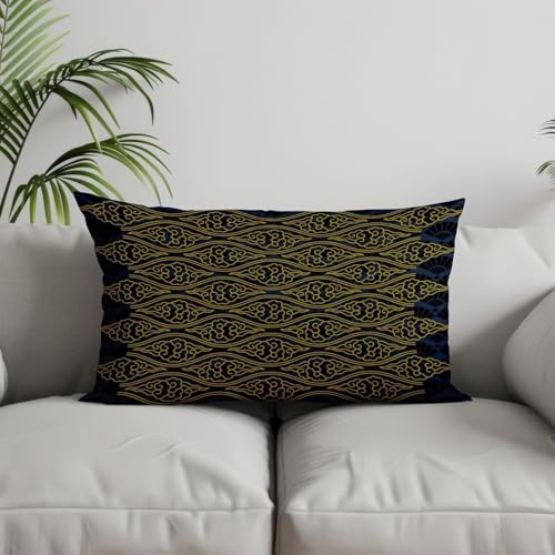 Chenlane Silk Pillow Cover Outdoor Sofa Cushion Covers Rectangular Retro Art, Oversized Couch Patio Chairs Bright Smooth Thickened 50x75cm