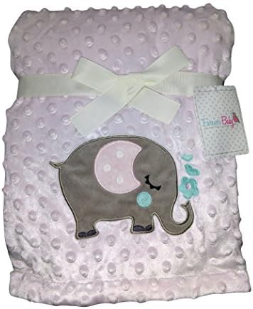 Forever Baby Pink Grey Security Blanket