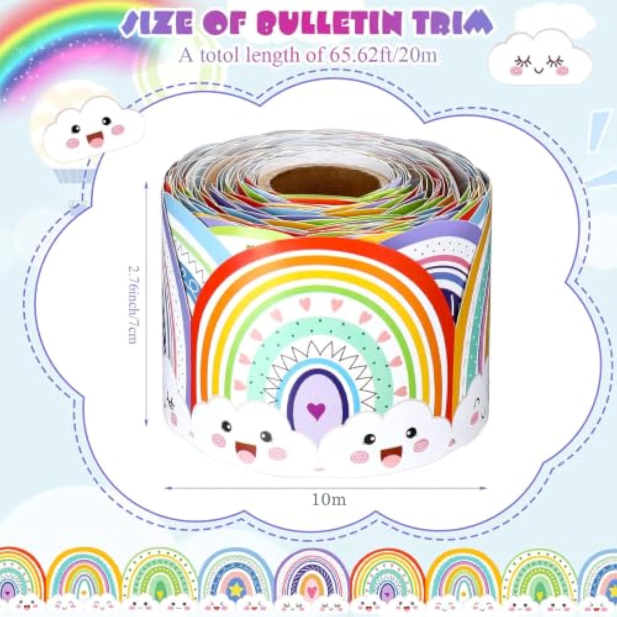 Rainbow Bulletin Board Borders for School