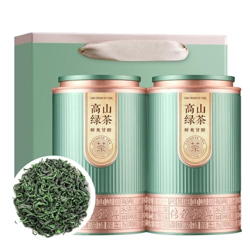 HQZMCTE - Première Cueillette De Thé Vert Yunwu De Haute Montagne, Fortement Aromatique 250g * 2 Boîtes, Goût Rafraîchissant