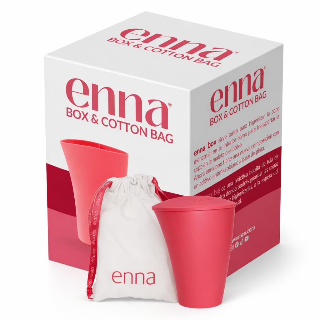 Enna Cycle Easy Copa Menstrual con Aplicador Talla M – Pack 2 Copas + Caja Esterilizadora | Silicona Médica | Fabricada en España | Reutilizable | Hasta 12 horas de protección — view 10