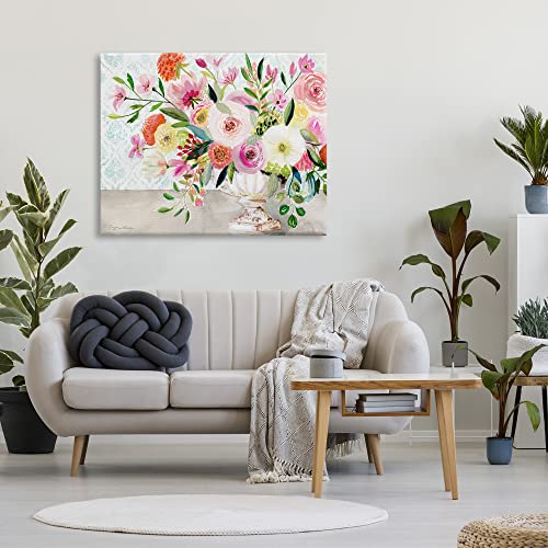 Stupell Industries 'Pink & Red Peonies Ornate Vase'| Canvas Art by Stupell Industries - Used condition - Image 3