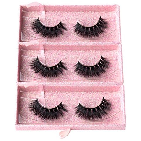 Arimika 3 Packs Fluffy Long Thick Dramatic Look Handmade Reusable 3D Mink False Eyelashes D008 Cover