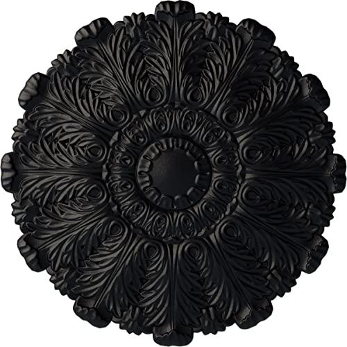 Image of Ekena Millwork CM31DUSGS - 31 inchOD x 1 1 /2 inchP Durham Ceiling Medallion (Fits Canopies up to 4 1 /4 inch) - Ceiling Medallion, Steel Gray
