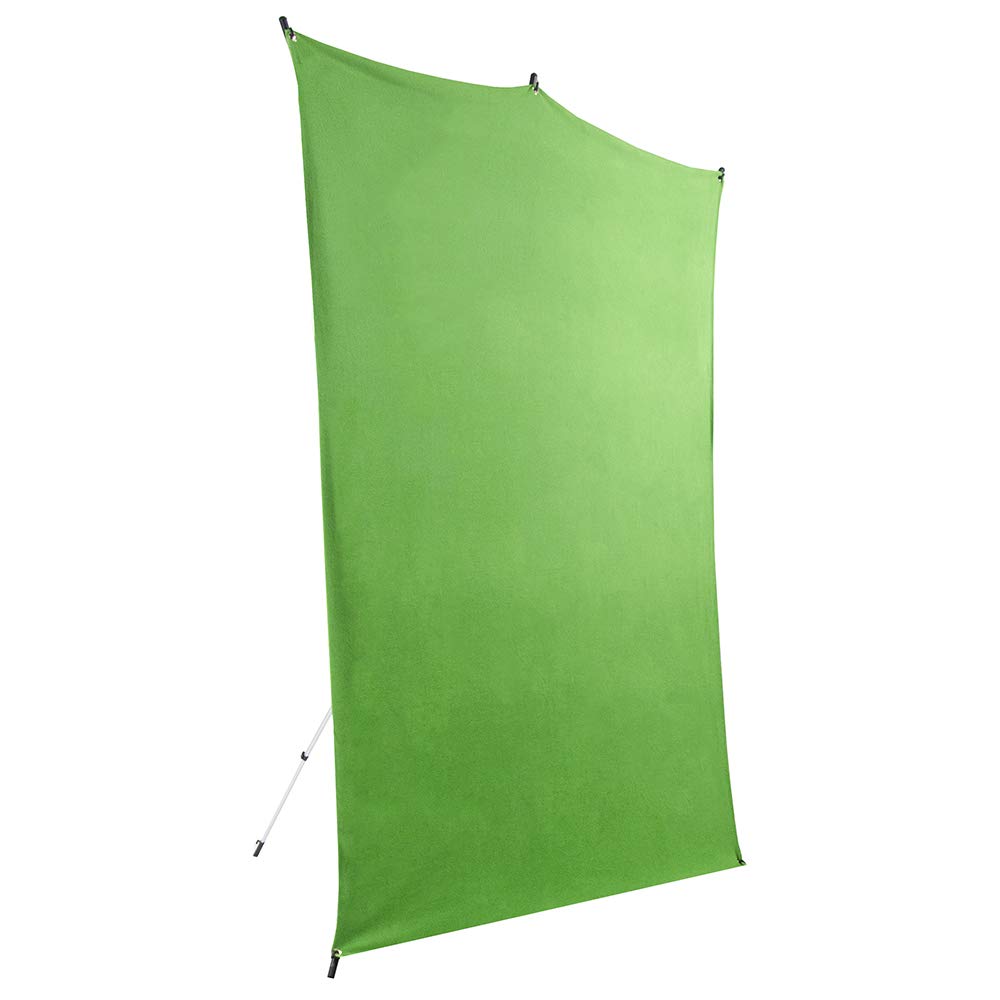 Savage Travel Backdrop Kit, Fondo Verde, Tamaño 1,52m x 2,13m, Telón de Fondo para Fotografía con Soporte de Aluminio, Bolsa de Transporte con Correa para el Hombro
