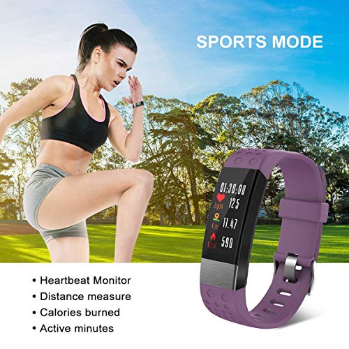 BuTure Fitness Tracker, Pedometer for Walking, Heart Rate Monitor, Fitness Tracker Watch IP67, Sleep Monitor for Exercising and All Day Wear Compatible with iPhone & Android - Thumbnail 3