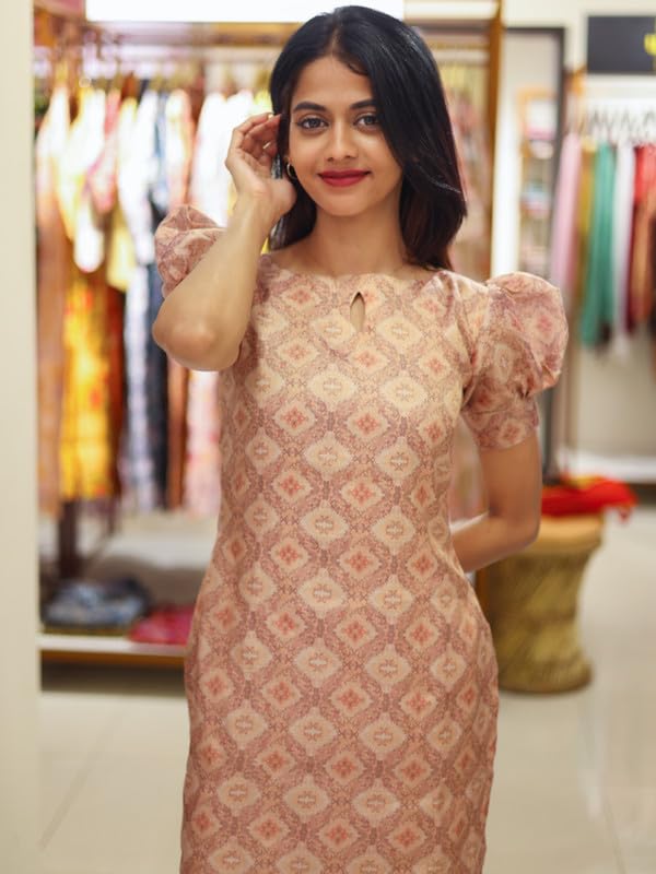 Image of Sun Fashion And Lifestyle Women's Chanderi Stitched Printed Kurti