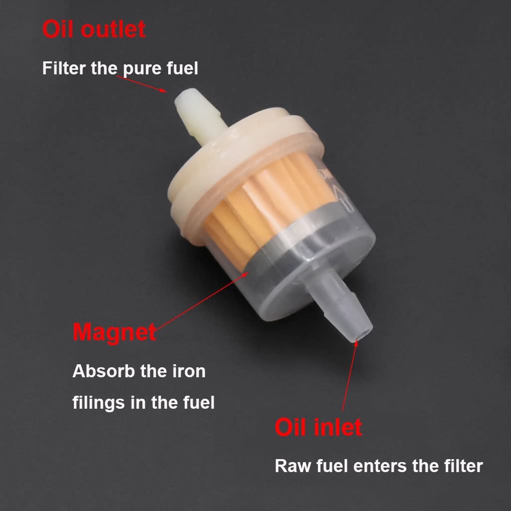 Elemento filtrante de gasolina con pantalla de malla en línea, accesorios for taza de aceite de motocicleta, 5 uds.(Magnet Oil Cup)