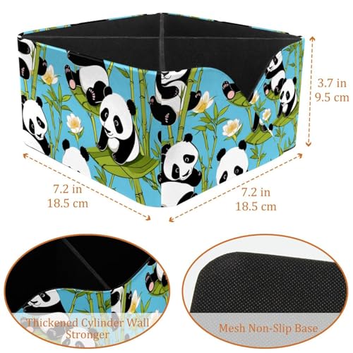 Porte-stylo rectangulaire panda bleu pour libérer votre espace de travail