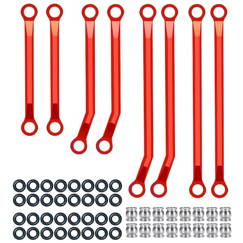 RCLIONS High Clearance Links Set Linkage Upgrades for TRX4M K10 1/18th RC Crawler Car Parts (Red) by RCLIONS - Image 2