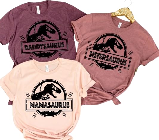 Dinosaur Custom Family Shirts, Saurus Shirts, Family Matching Tee, Mamasaurus, Daddysaurus, Sistersaurus, Brothersaurus, Family Vacation Shirt, Unisex T-Shirt