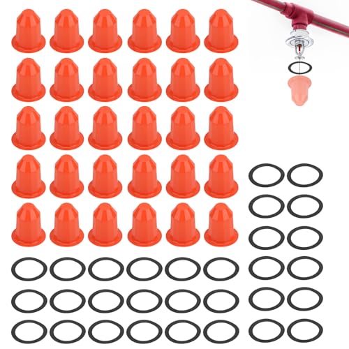 30 Pcs Fire Sprinkler Covers With Magnet Orange for...