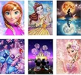 BOGVIAP Diamond Painting 6 Pack Diamond Art Sets Round Full Drill,Cartoon Diamond Painting 6 Pack,Perfect for Home Wall Decoration 12x16 Inch