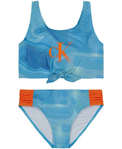 Image of Calvin Klein Girls' One-Piece and Two-Piece Bikini Swimsuits with UPF 50+ Sun Protection, Quick Drying Bathing Suit