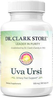 Dr Clark Store Uva Ursi Urinary Tract Support - 500 Mg, 100 Vegan Supplements, Immune Booster
