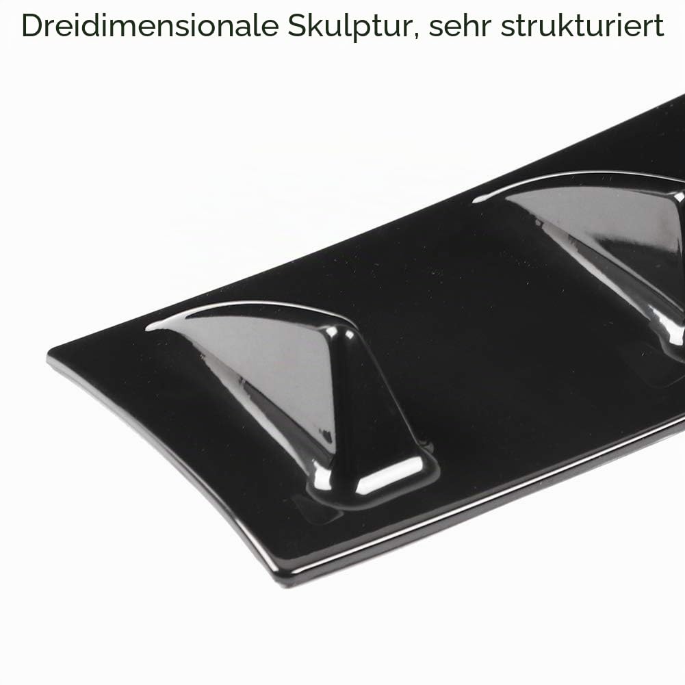 Dioche Heckdiffusor, Universal Seitenschweller, Auto Heckstoßstange Chassis Haifischflosse Spoiler Flügel Lippe Diffusor (M)