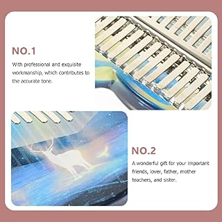 BIENKA 1 Set Kalimba Thumb Piano 17 touches Crystal Clear Kalimba Acrylique Mbira Finger Piano avec sac EVA Cadeaux d… - Les Beatles, Paul McCartney, John Lennon, RIngo Starr, George Harrison BIENKA 1 Set Kalimba Thumb Piano 17 touches Crystal Clear Kalimba Acrylique Mbira Finger Piano avec sac EVA Cadeaux d… – Image 2