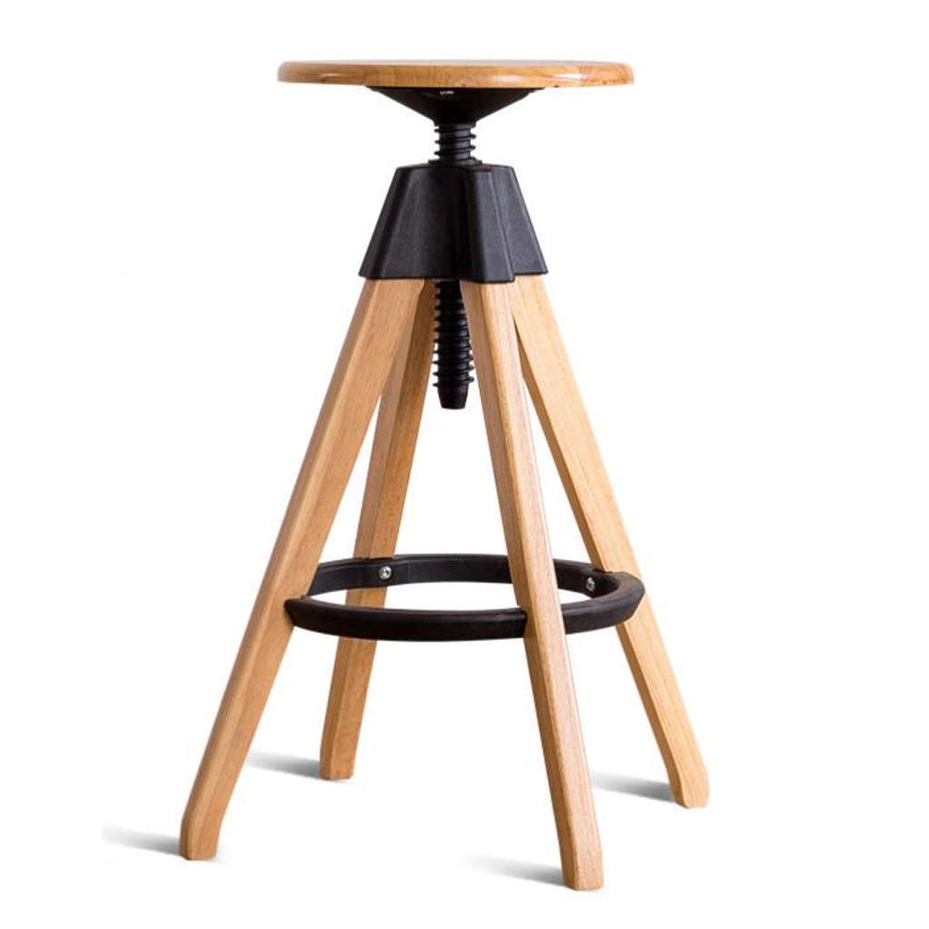 Mobili Scrivania Sedia Sgabelli da bar Colazione Bancone della cucina Sgabelli da bar Sedile in MDF Sedie da bar Gambe in legno Sgabello da bar Sgabelli alti in faggio/Colore legno/66 cm elegante