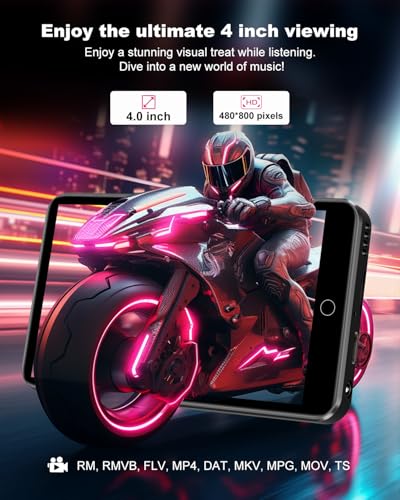 Image of 144GB MP3 Player with Bluetooth and WiFi,4 inch Android OS MP3 & MP4 Player with Spotify, Amazon Music, and Google Play, Portable Media Player