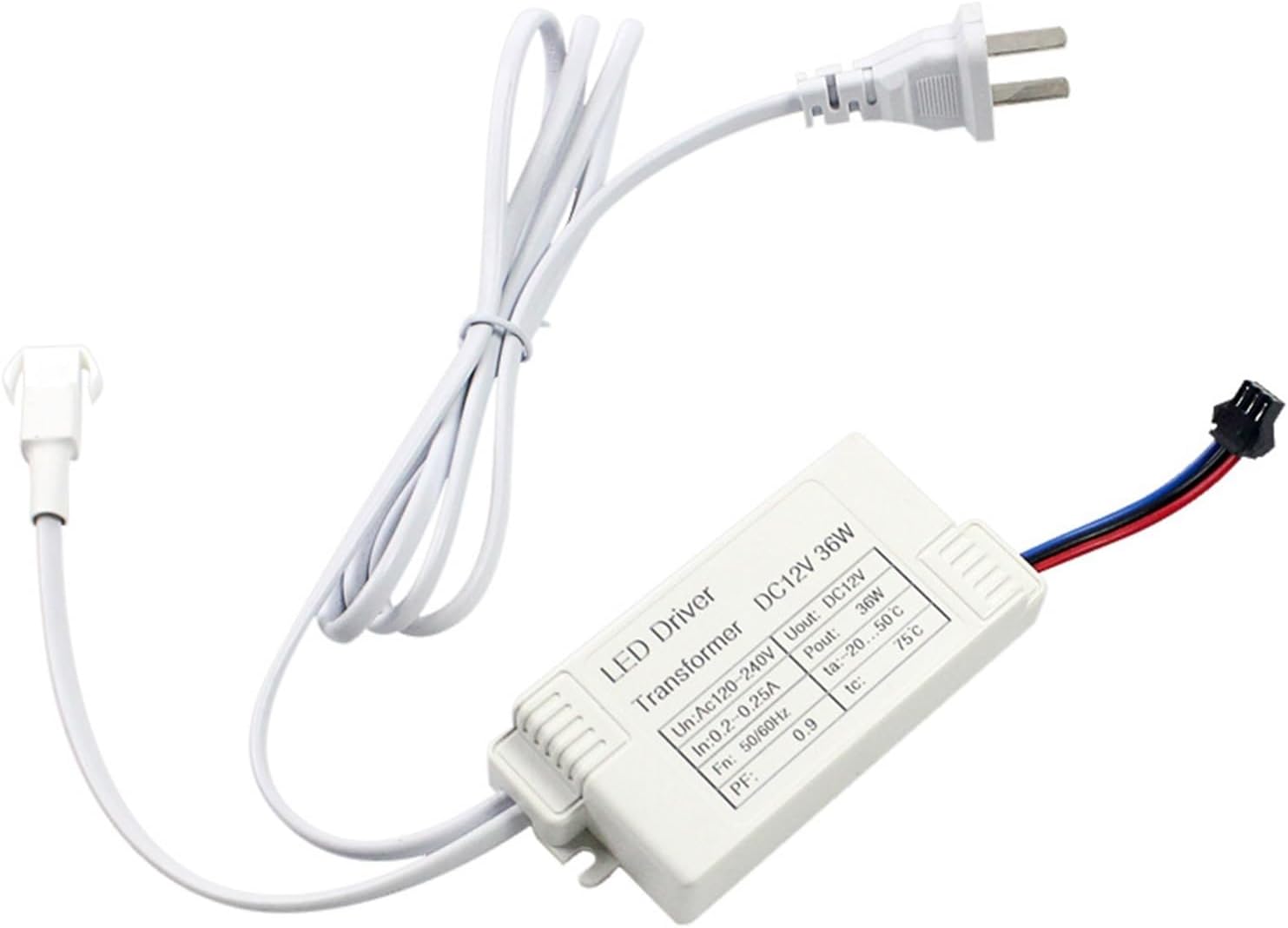 110-220V Bathroom Mirror Switch Cabinet Wardrobe LED Light Strip 12V Power Adapter