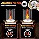 Bioethanol Tischkamin, Tischkamin Outdoor & Indoor, Regulierbare Flamme, inkl. 2X große Brennkammern und Schwarze Dekosteine