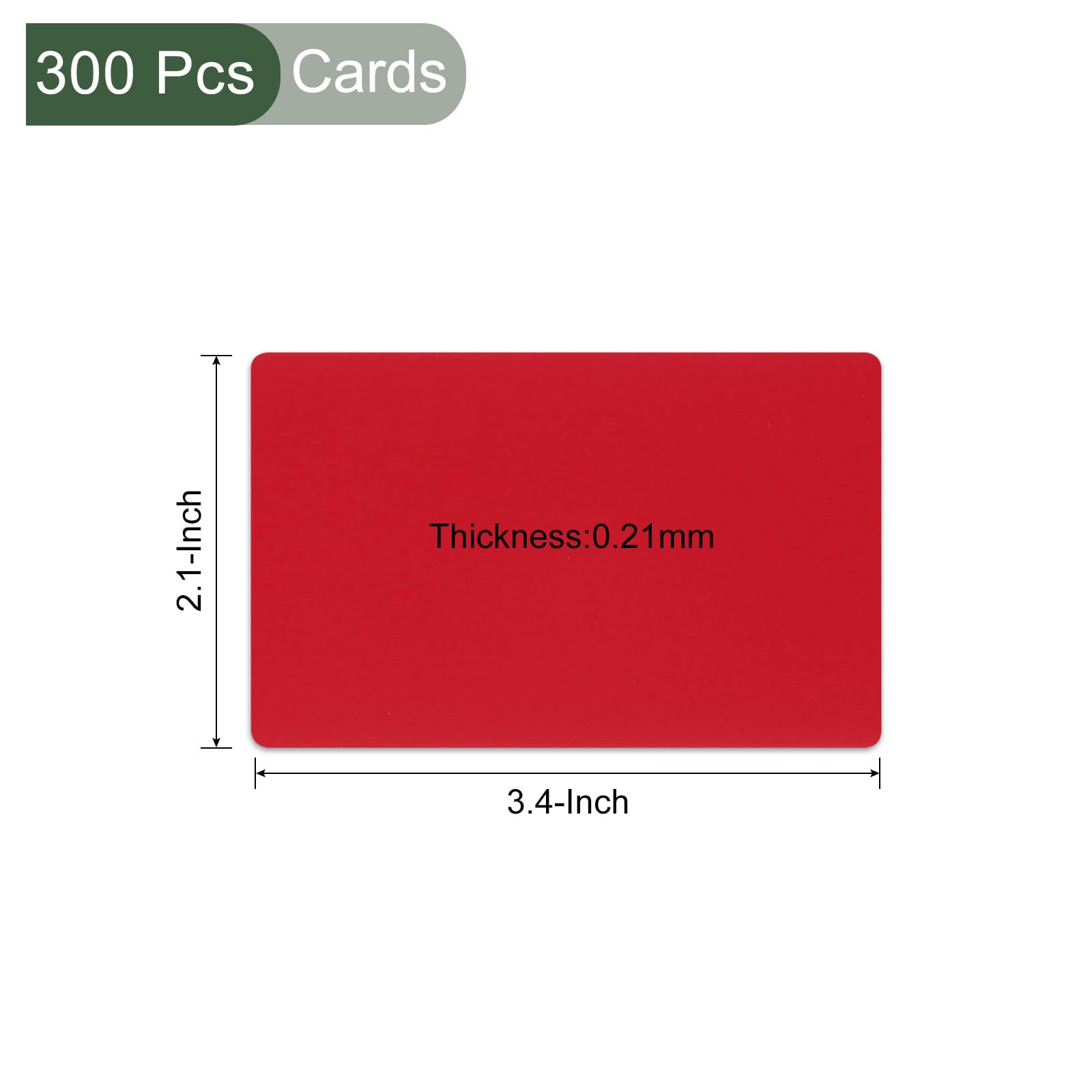 YOKIVE 200 Pcs Metal Business Card with Smooth Surface, Laser Engraving Aluminum, Great for Office Hotel, Workshop (Red - Image 2