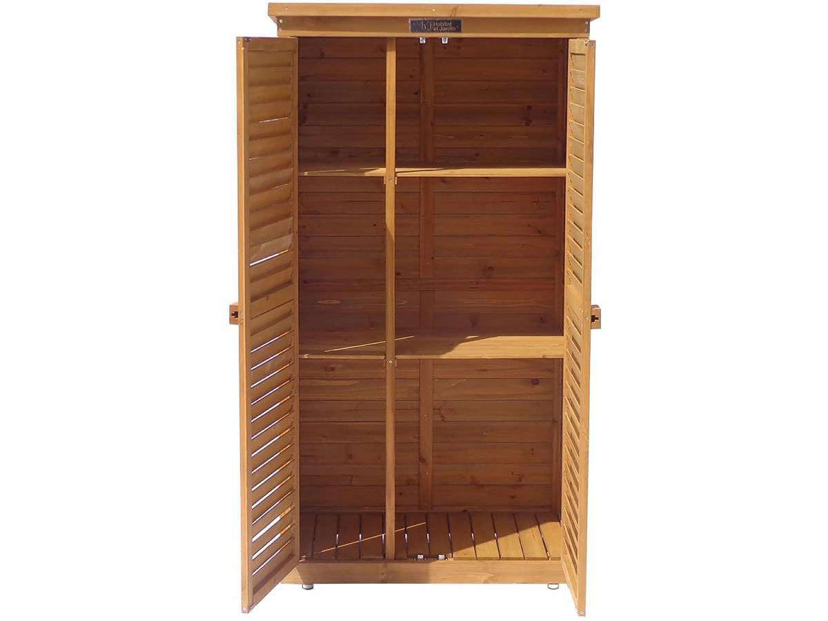 Armadio da giardino SPACE - 87 x 46.5 x 160 cm - Marrone