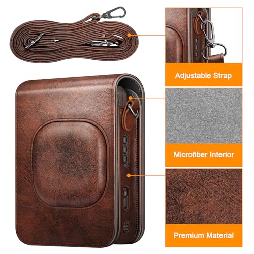 Funda para cámara Fujifilm Instax Mini LiPlay de piel sintética miniatura 2
