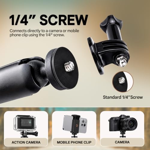 Image of HUMBLE Aluminum Bike Camera Mount with Anti-Theft Lock, 360 Double Ball Head Handlebar Clamp for GoPro Hero 13-9, Insta360 X5 /X4 /X3, DJI Osmo Action 5 /4 /3 - Fits 20-50mm