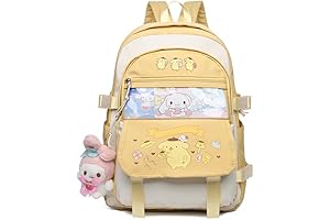 Kawaii Backpack Perfect for Women with PomPomPurin Charm