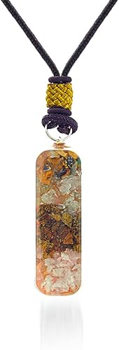 Miniatura 6 de Mental Wellness, Good Luck, Prosperity set Portable Orgonite Crystal Mini Pyramids of Maligano Jasper, Green Aventurine, Bronzite, Blue Calcite for