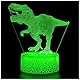 ZNZ 3D Lampe, LED Illusion Nachtlicht, 16 Farbwechsel 4 Models mit Remote & Smart Touch Stimmungslichter, Nachttischlampe Dinosaurier Geschenke für Männer Mädchen Jungen Kinder