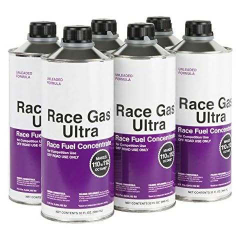 RaceGas Ultra 200032 Premium Unleaded Race Fuel Concentrate Increases Gasoline Up to 112 Octan, 6 Pack Cover