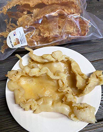Dabc Oak Land Rich In Collagen Skin Beauty Cuisine Tonic Dried New Zealand Cod Fish Maw Hua Jiao 野生新西兰鱼胶花胶鳕鱼胶 (Large 16Oz/Bag) #TOP24