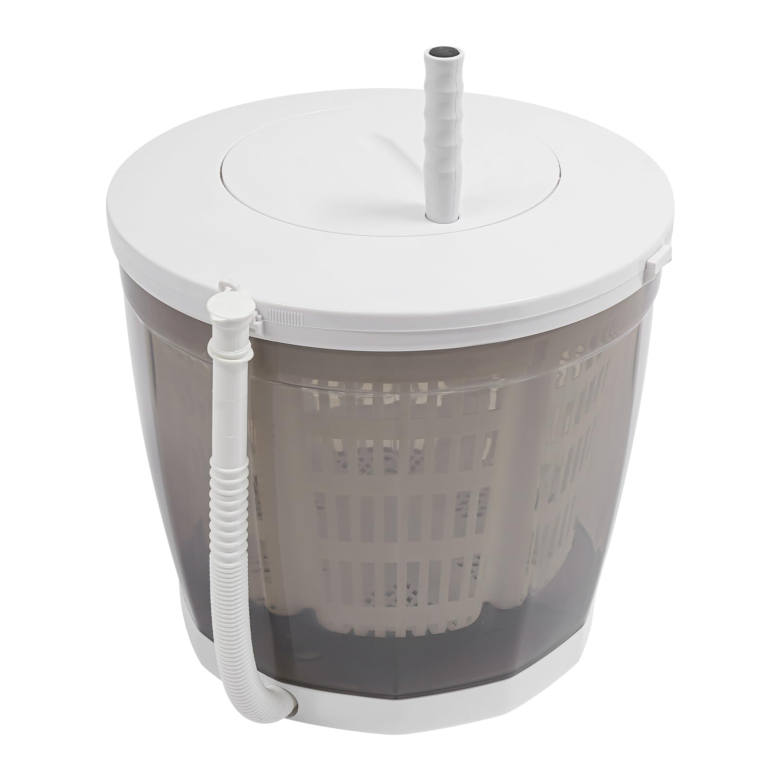 Lavatrice manuale 2 kg, Ø 35 x 32 cm, plastica, grigio, per campeggio