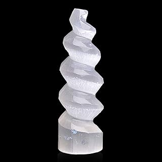 Sponsored Ad - Himalayan Glow WBM Tower Spiral Medium, Stones & Home Decoration-15 Selenite Crystal Bowl for Healing and M...